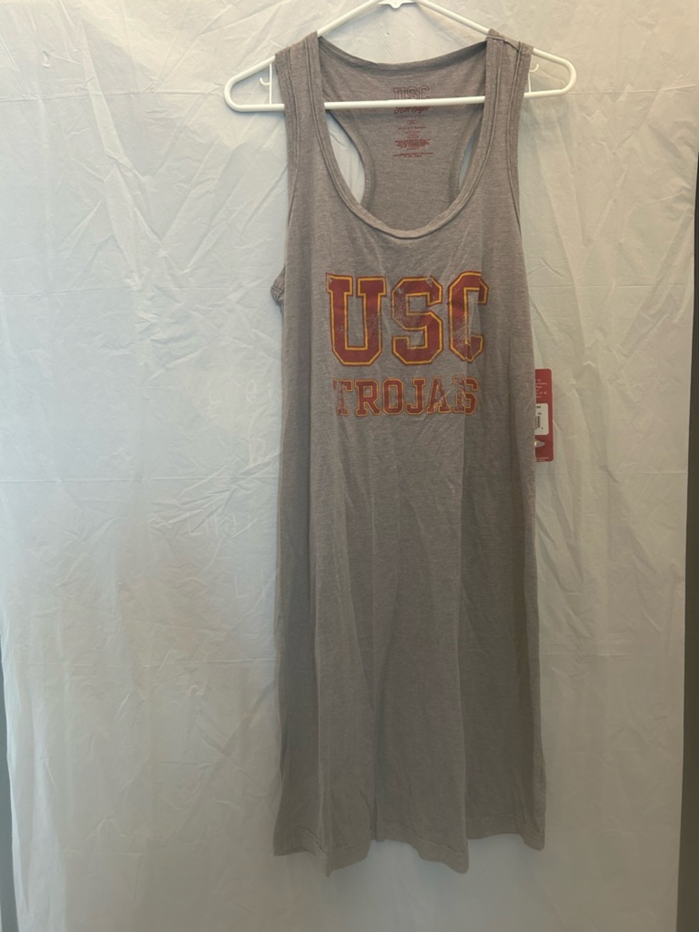 USC Her Style USC Trojans Gray Racerback Tank Dress Sz 2XL NWWT